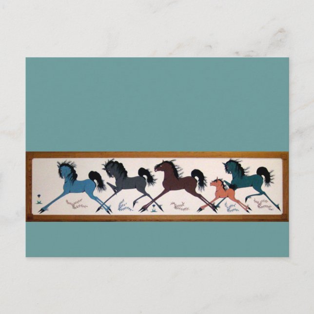Postal Mural del caballo de la escala pop Chalee (Anverso)