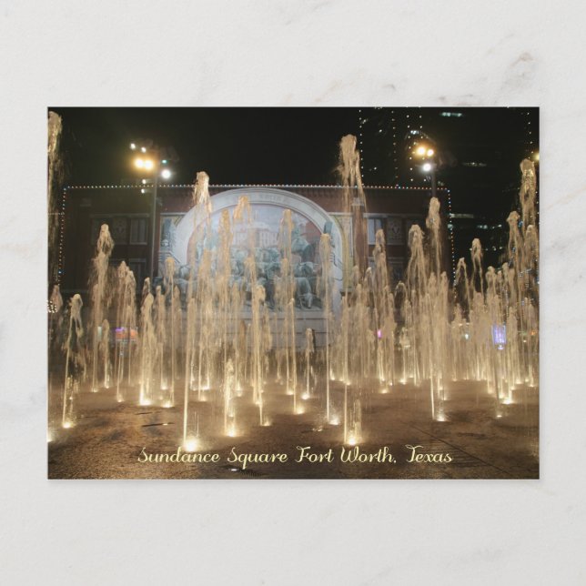 Postal Mural del Chisholm Trail en Sundance Square (Anverso)