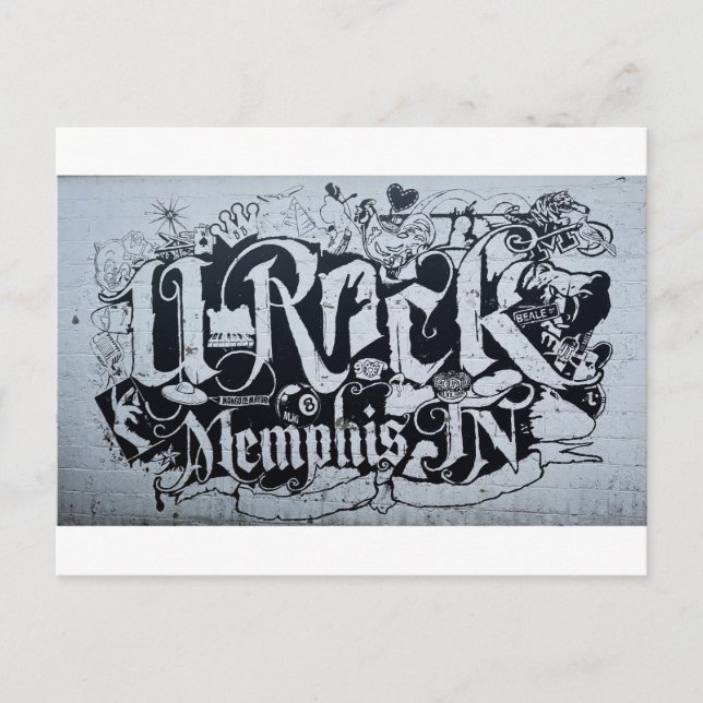 Postal Mural I Love Memphis (Anverso)