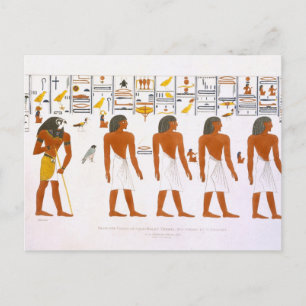 Postal Murales de las tumbas de los reyes en Tebas, disco