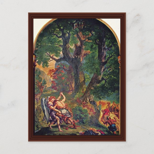 Postal Murales De Saint-Sulpice En La Capilla De París (Anverso)