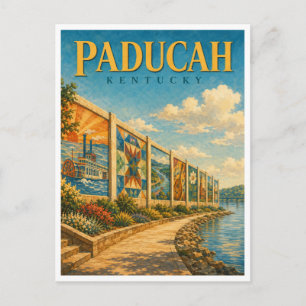 Postal Murales del Dique de Paducah Kentucky GeoSaga
