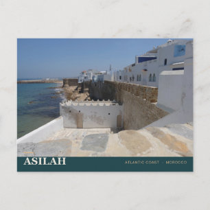 Postal Murallas de Asilah y costa atlántica