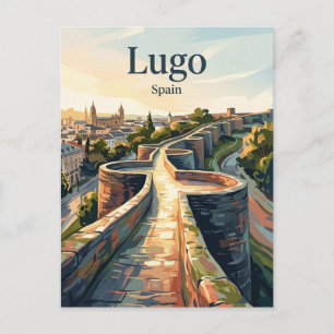 Postal Murallas Romanas de Lugo España