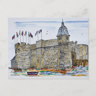 Postal Murallas y puerta de Concarneau Bretaña, Francia