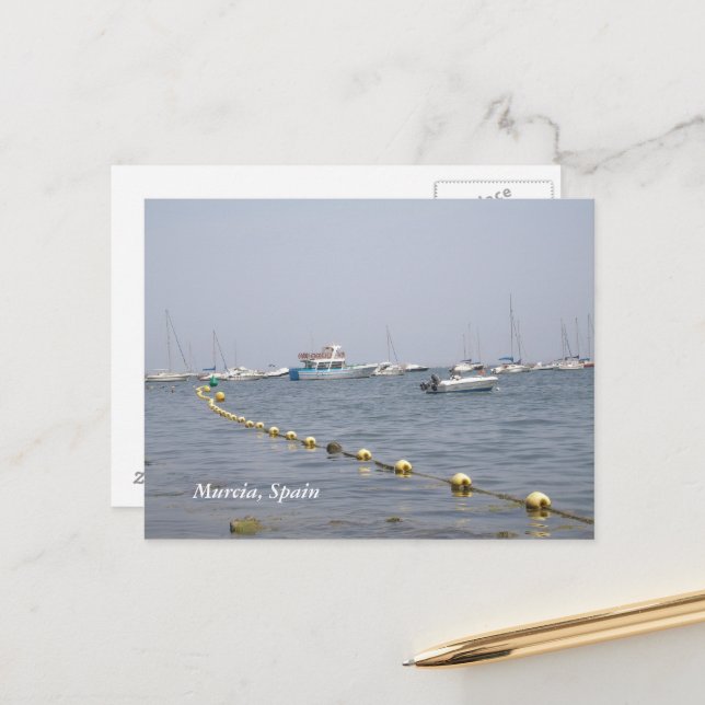 Postal Murcia, barcos de España en el puerto (Anverso/Reverso In Situ)