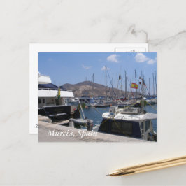 Postal Murcia, barcos de España en el puerto deportivo