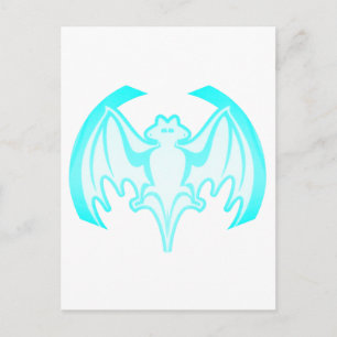 Postal Murciélago Cian Inv El MUSEO Zazzle Regalos
