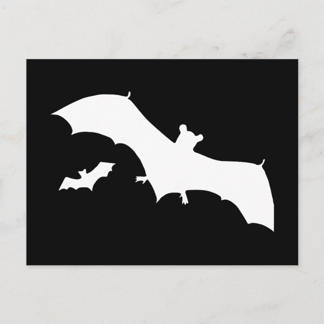 Postal Murciélagos de Halloween (Anverso)