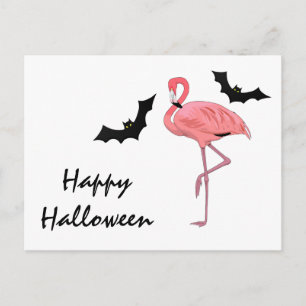 Postal Murciélagos Vampire Flamingo Halloween