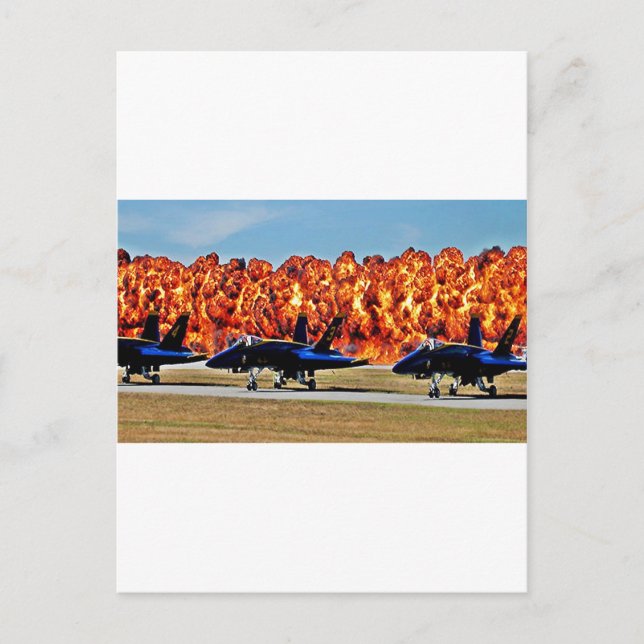 Postal Muro azul del fuego (Anverso)