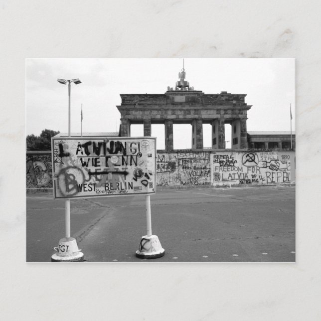 Postal Muro de Berlín (Anverso)