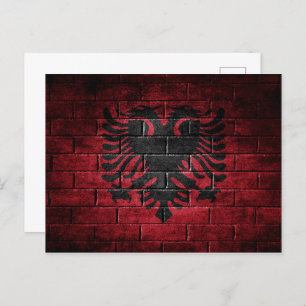 Postal Muro de la bandera de Albania