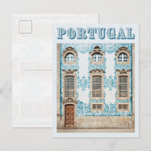 Postal Muro de la Iglesia de Porto Azulejo, Portugal Viaj