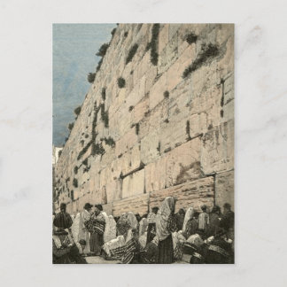 Postal Muro de la Vela Judía Kotel Buraq Jerusalem Vintag