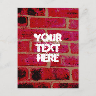 Postal Muro de ladrillo personalizable
