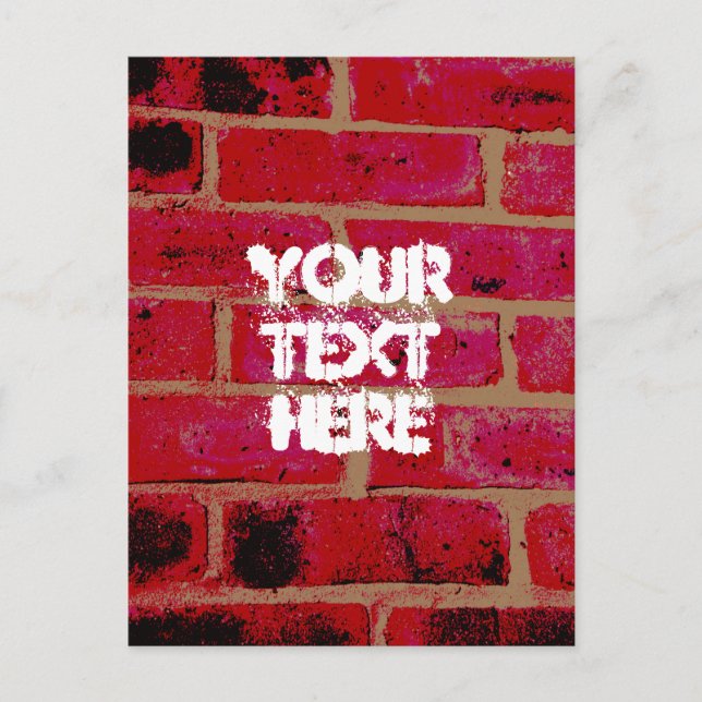 Postal Muro de ladrillo personalizable (Anverso)