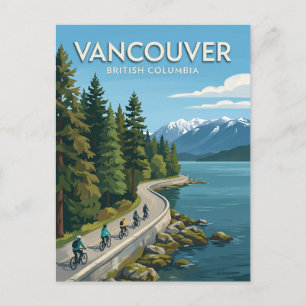 Postal Muro marítimo del Parque Stanley Vancouver Canadá