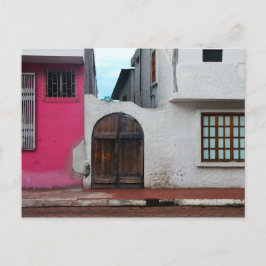 Postal Muro rosa, puertas curvadas, Islas Galápagos