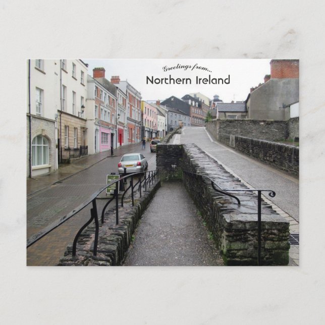 Postal Muros de Londonderry Irlanda del Norte (Anverso)