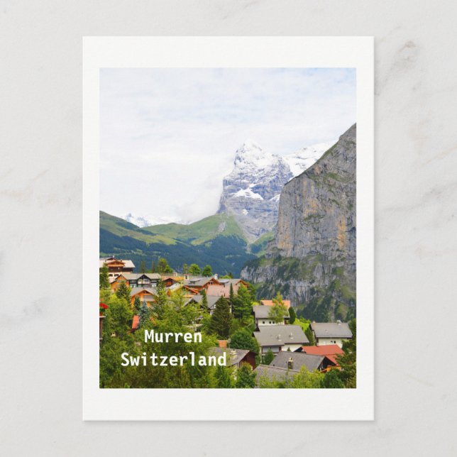 Postal Murren en Suiza (Anverso)