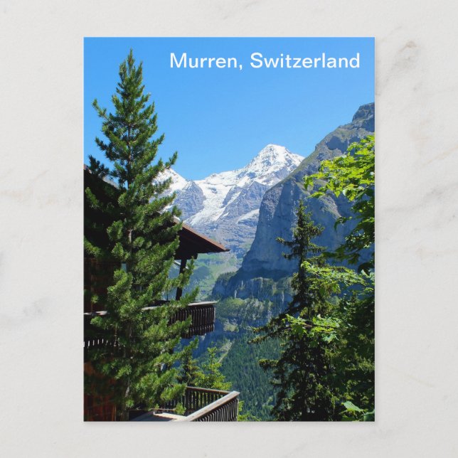 Postal Murren en Suiza (Anverso)