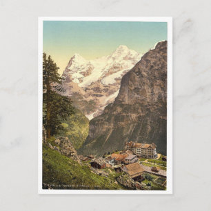 Postal Murren, montañas del DES del hotel, Bernese
