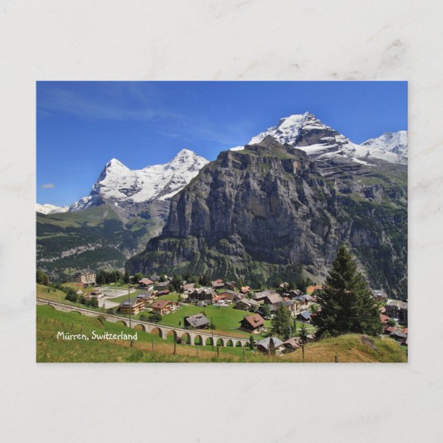 Postal Mürren, Suiza - Schweiz (Anverso)