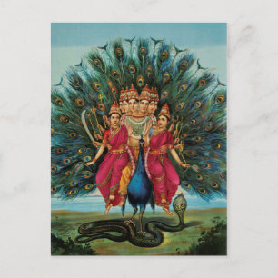 Postal Murugan Kartikeyan Skanda Subrahmanyan la deidad h