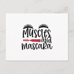 Postal Músculos y diseño de máscara de pestañas- Cita de 