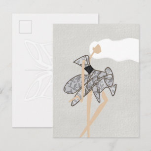 Postal Muse de Movimiento Puro Arte de Moda Glam