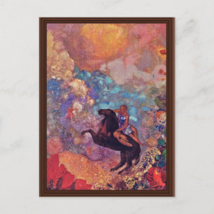Postal Muse On Pegasus De Redon Odilon (Mejor Calidad)