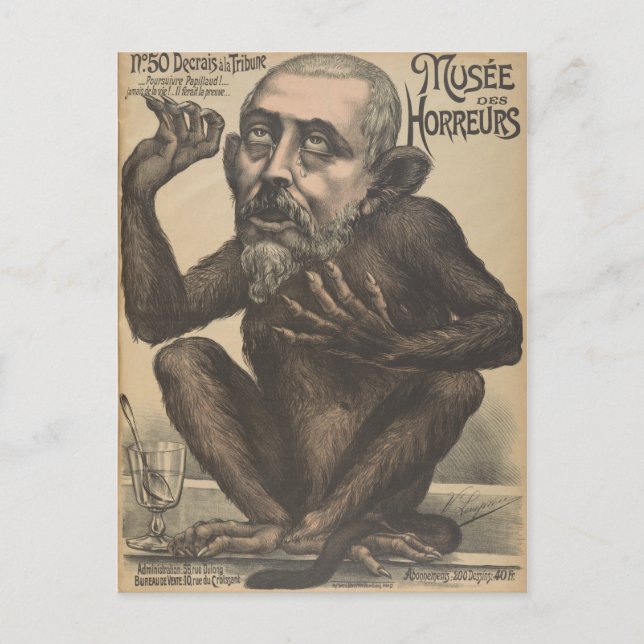 Postal Musee Des Horreurs Creepy Afiche de época francés (Anverso)