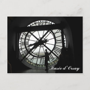 Postal Musée d'Orsay Clock (texto)