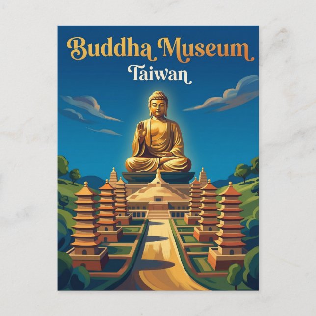Postal Museo Buddha de Fo Guang Shan Taiwán (Anverso)