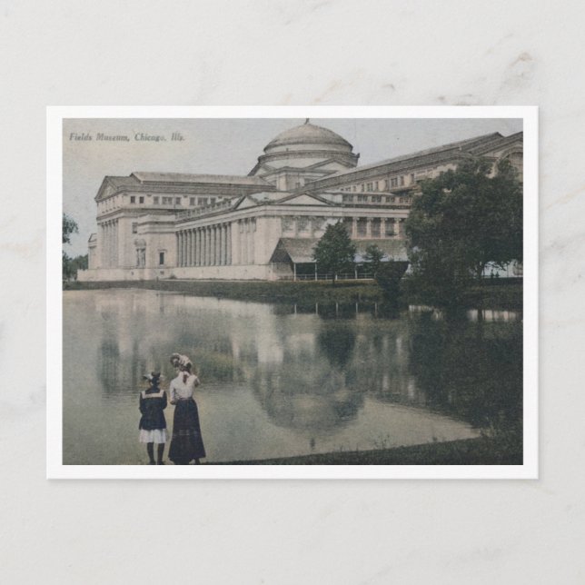 Postal Museo, Chicago IL 1910 Inspiración de la época (Anverso)