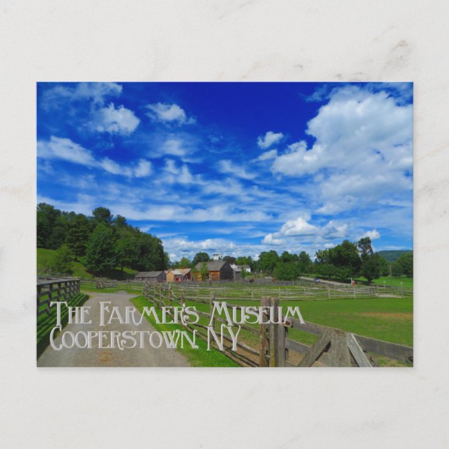 Postal Museo de agricultores Cooperstown Postcard de Nuev (Anverso)