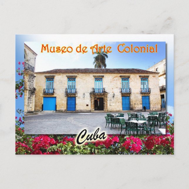 Postal Museo de Arte Colonial, La Habana, Cuba (Anverso)
