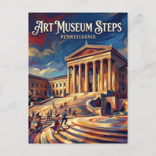 Postal Museo de Arte de Filadelfia Pensilvania