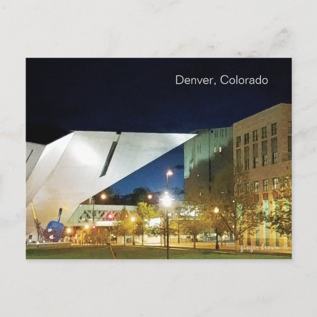 Postal Museo De Arte Denver, Nuevo Y Antiguo (Anverso)