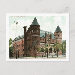 Postal Museo de Arte, Detroit, 1907 Vintage