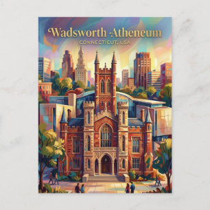 Postal Museo de Arte Wadsworth Atheneum Connecticut