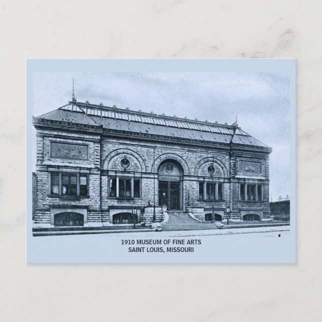 Postal Museo de Bellas Artes de 1910, Saint Louis, Mo (Anverso)