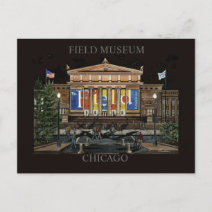 Postal Museo de Campo Arte Aleatorio de Chicago
