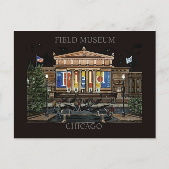 Postal Museo de Campo Arte Aleatorio de Chicago (Anverso)