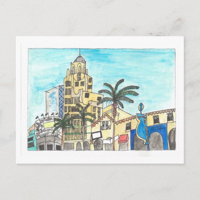 Postal Museo de Cera de Hollywood (Anverso)