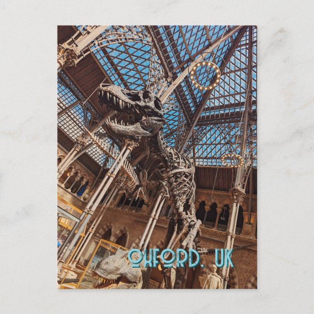 Postal Museo de Historia Natural de Oxford Postcard T-Rex (Anverso)