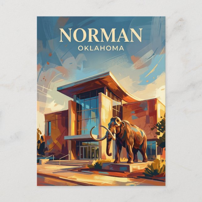 Postal Museo de Historia Natural Sam Noble de Oklahoma EE (Anverso)