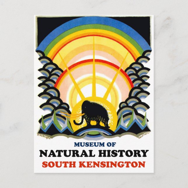 Postal Museo de Historia Natural, South Kensington (Anverso)