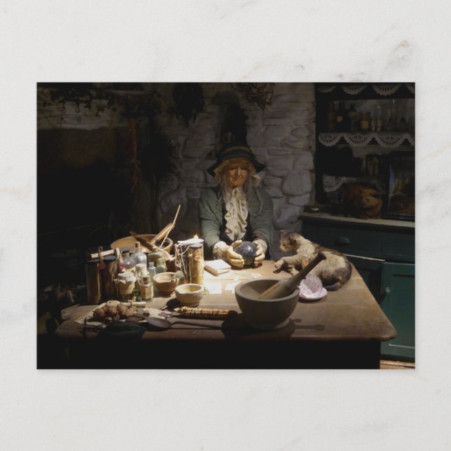Postal Museo de la Cocina de la Bruja Blanca, Brujería y  (Anverso)